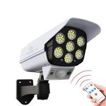 gs GREATERSCAP Solar Panel Powered 77 Led Motion Sensor Light for Home,Outdoor,Garden and Waterproof Security Camera Shaped Wall Lamp with Remote Control (1 pcs)