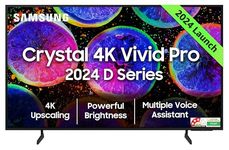 Samsung 138 cm (55 inches) D Series Brighter Crystal 4K Vivid Pro Ultra HD Smart LED TV UA55DUE77AKLXL (Black)