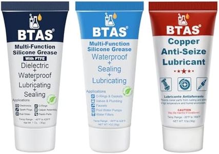 BTAS O Ring Grease Faucet Plumber 1 oz & Di Electrical Grease 1 oz & Anti Seize Copper 1 oz