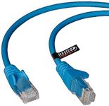 rhinocables CAT5e High-Speed Ethernet Patch Network Cable for LAN — Snagless Cable with RJ45 Connector Lead — Ideal for Internet, Router, Modem, Smart TV, PC & Laptop (5m, Blue)