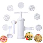 Pasta Maker Manual Noodle Maker Press Vegetables Juice with 9 Pressing Moulds for Making Spaghetti Fettuccine Noodles