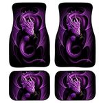 Biyejit Purple Dragon Car Floor Mats for Women Men All Weather Heavy Duty Rubber Car Mats Protection Rugs Set 4 PCS Universal Fit SUV Truck & Van