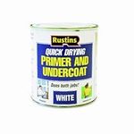 Rustins WHPU500 500ml Watercolour Quick Dry Primer Undercoat - White