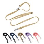 WOOFELITE Hands-Free Adjustable Waterproof Dog Leash 7 FT / 8 FT (Beige, 7 FT)