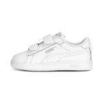 Puma Unisex Kids Puma Smash 3.0 L V Inf Sneakers, Puma White-Cool Light Gray, 7 UK