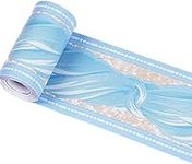 Ssamall Sky Blue Self Adhesive Wallpaper Border Peel and Stick for Bedroom Nursery Room Bathroom 3.94 inch X 32.8 feet