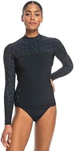 Roxy Women's 1.0mm Swell Series Wetsuit Jacket with Q-Lock Seams (Black (KVJ0), 4)