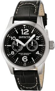 Invicta I-Force, Reloj de cuarzo para hombre de acero inoxidable, 48 mm, Negro / Plata