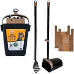 Arm & Hammer Petmate Swivel Bin & Rake Pooper Scooper Waste Management System (2 Bonus Heavy Duty Handle Tie Waste Bags Included for Premium Odor Control)