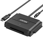 Unitek IDE/SATA to USB C 3.0 Adapter, Universal IDE Hard Drive Little Triangle pro Converter for 2.5"/3.5" Inch IDE and SATA External HDD/SSD, Support 10TB