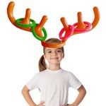 AUXHCYL Christmas Party Ring Toss Game Inflatable Reindeer Antler Hat, Novelty Gifts for Friends, Fun Games for Kids Adults Xmas