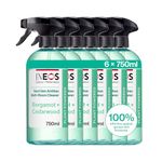 INEOS Next-Gen Cleaning Antibac Spray, 4.5L (750ml x 6), Multi-Room, Plant Powered, Limescale + Grease Remover, Kills 99.9% of Bacteria + Viruses, Bergamot + Cedarwood, Packaging May Vary