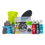 Chemical Guys HOL126 14-Piece Arsenal Builder Car Wash Kit with Foam Gun, Bucket and (5) 16 oz Car Care Cleaning Chemicals (Works w/Garden Hose), White