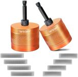 Metal Copper Pipe Cleaner for Drill, 2 Tube Cleaning Brush(1/2",3/4") with 1/4 Hex Shank, Each Size Additional 4PCS Replaceable Blades, Plumbing Tools for Cleaning Rust on Copper and Metal Pipes