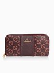 Lavie Women's Large Zip Around 2 Fold Wallet, Purple, Wine