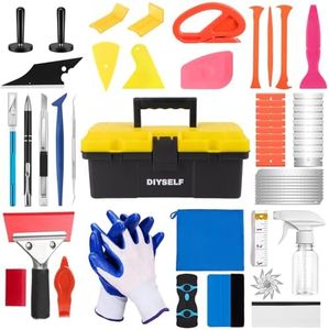 DIYSELF Window Tint Kit, 70-in-1 Window Tint Tools Professional, Vinyl Wrap Tool Kit for Car Wrapping, Tint Kit with Spray, Car Wrap Kit Tools, Tint Tools with Vinyl Squeegees and Scrapers