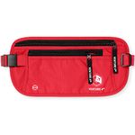 VENTURE 4TH RFID Money Belt for Men - Hidden Passport Holder (Red)