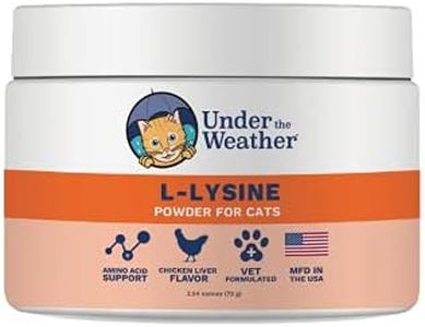 Under the Weather Pet L-lysine Powder Cat Supplement | Natural Vet Formulated Lysine Powders for Cats and Kittens | Promotes Balance Healthy Immune Support and Boost Overall Health Response (2.54 Oz)