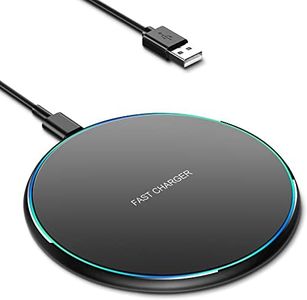 Caricatore Wireless 15W Caricatore Senza Fili Rapida Caricabatterie Wireless per iPhone 15/14 Pro Max/14/13/12/11/X/XS/8Plus,Samsung Galaxy S22/S21/S10 Note 20/10+, Huawei, Xiaomi