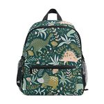 Mnsruu Girls Toddler Backpack Cute Dinosaur Plant Preschool Kindergarten Kids Bookbag Nursery Travel Bag Daycare