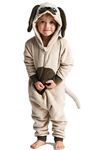 Wunsy Pug Onesie for Boys or Girls Fluffy Dog with Tail -Animal Costumes AllinOnes in Kids Age 8-9 Years B PUG