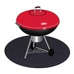 Round Under Grill Splatter Mat, Fireproof Heat Resistant BBQ Gas Grill Garage Cabinet Protective Floor Mat Rug for Outdoor Backyard Deck Patio 27’’x27’’/36’’x36’’… (27’’x27’’)