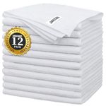 FIXSMITH White Microfibre Cleaning Cloth -Pack of 12, Highly Absorbent Cleaning Rags, 16"X12" All Purpose Cleaning Towels for Housekeeping, Kitchen, Car, Lint Free and Reusable Microfibre Towels