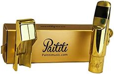 Paititi Professional Gold Plated Alto Saxophone Metal Mouthpiece #6