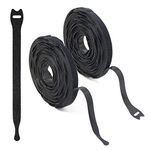 Wrap-It Storage Self-Gripping Cable Ties, 8-inch, 100-Pack (Black) - Cord Ties, Cord Wraps, Cable Straps, Wire Ties, Wire Organizer for Cord Management and Wire Management