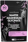 Magnesium Glycinate Supplements for Women - Reduces Fatigue, Leg Cramps & Supports Sleep. Chelated 3-in-1 Magnesium Glycinate Complex with Bisglycinate, Malate & Citrate. 90 Capsules, Made in UK