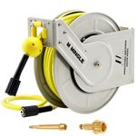 M MINGLE Retractable Pressure Washer Hose Reel, Compatible with Karcher K Series, K2, K3, K4, K5, K6, K7, 1/4" × 60ft Wall Mounted Pressure Washer, 3600 PSI