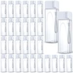 Mifoci 30 Pcs Water Bottle Bulk 17 oz Plastic Sports Water Bottles for Adults Reusable Leak Proof Portable Drink Bottles Large for Travel Camping Fitness Office(White)