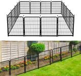 GETLAY 40in(H) Fence for Garden, 14 Panels No-Door 31.2 Ft(L) Barrier, Outdoor Garden Protection for Dogs, Indoor Fences Without Gate, Flower Bed Fencing, Rabbit Fences, Dog Fence Outdoor for Yard