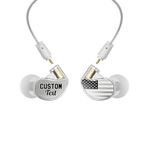 MEE audio M6 PRO 2nd generation Universal-Fit Noise-Isolating Musicians’ In-Ear Monitors with Custom-Engraved Text Metal Plates (Clear)