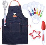 Curious Chef Children's 11-Piece Denim Chef's Kit