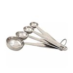 Browne Foodservice (2316EH) Set of 4 Extra-Heavy Stainless Steel Measuring Spoons, Silver