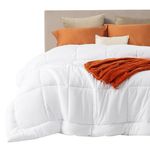 Bedsure White Comforter King Size Duvet Inserts 102x90 - King Bedding Comforter with Corner Tabs