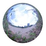 Durable Stainless Steel Gazing Ball, Hollow Ball Mirror Globe Polished Shiny Sphere for Home Garden (12 inch)