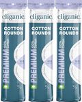 Cliganic Premium Cotton Rounds for Face (300 Count) | Makeup Remover Pads, Hypoallergenic, Lint-Free | 100% Pure Cotton