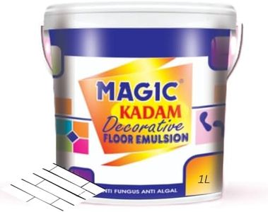 Magic Kadam Decorative Floor Paint with high substrate adhesion strength for cement and floor tiles | anti-fungus, anti-algal, water repellant and weather resistance (1 Liter, White)