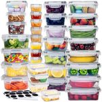 Anshine 34 Pack Airtight Food Storage Containers Set, BPA free Meal Prep Containers & Lunch Boxes, Freezer Containers, Fridge & Kitchen Organizer with Snap Lock Leak-proof Lids