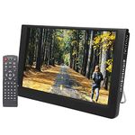 Small Flatscreen TV, Portable Widescreen LCD Display, 12" Portable Widescreen LCD TV with Remote Control Color Screen 1080P ATV/UHF/VHF, 1280 800 Digial TV and ATV Support AV in/Out, SD/MMC Card