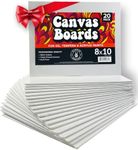 20 Pack Paint Canvases for Painting 8x10 Blank Art Canvases for Painting Multipack Panels Paint Painting Supplies Painting Canvas Art Media Small Canvases for Painting Flat Art Board Canvas Panel