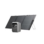 EF ECOFLOW DELTA 3 Classic Portable Power Station With 160W Solar Panel, 1024Wh LiFePO4 Battery, 1800W AC Output (3600W Surge), 100W USB-C, 1-Hour Fast Charging, Solar Generator for Camping, RV