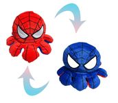 XEANCO Octopus Plushie, Reversible Spiderman toys Octopus Plush, Soft Stuffed Octopus Plush, for Girls Boys Kids Friends, Emotion Octopus Perfect for Playing & Expressing Mood (Spiderman Plush)