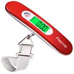 FREETOO Luggage Scale for Suitcase Weighing, Portable Digital Weight Scale for Travel with Tare Function 110 Lb/ 50Kg Capacity (Red)