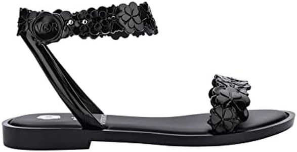 Melissa Femme Wave Sandal Blossom Plate, Noir, 39 EU