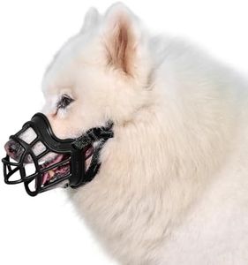 OneTigris Bozal, bozal suave para perros de goma resistente, correa ajustable adecuada para bozales de perros medianos y grandes Prevención de ladridos, mordeduras y masticar (L)