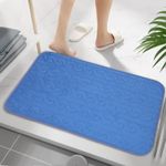 HomeCloud Memory Foam Bath Mat | Step into Luxury and Safety with Our Non-Slip, Washable, and Soft Floor MatTransform Your Bathroom and Floor Experience | 60x40cm | 12mm Thickness (S_BathMat_Sky Blue)