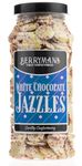 Original Jazzies White Chocolate Jazzies Snowies Jazzles Retro Sweets Gift Jar By Berrymans Sweet Shop - Classic Sweets, Traditional Taste.